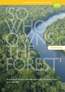 So Who Owns the Forest? Summary