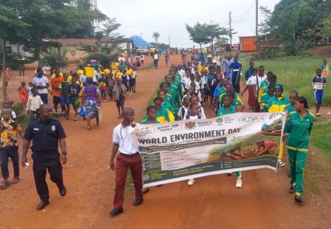 Students Celebrate World Environment Day 2026 in Suakoko District, Bong County.